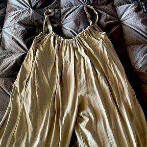 Wide leg, sage romper. New with tags.